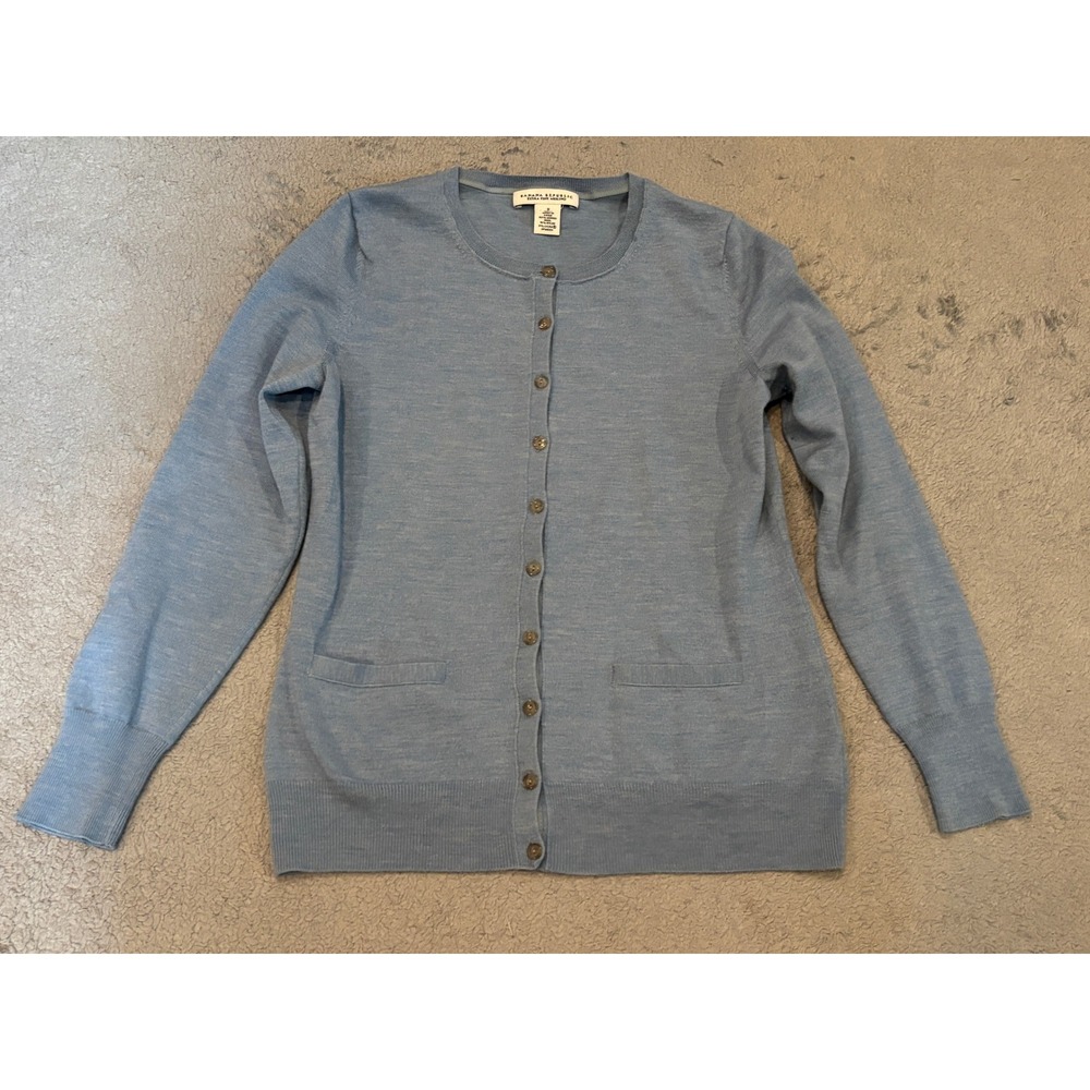 Banana Republic Extra Fine Merino Wool Cardigan Sweater Light Blue Small